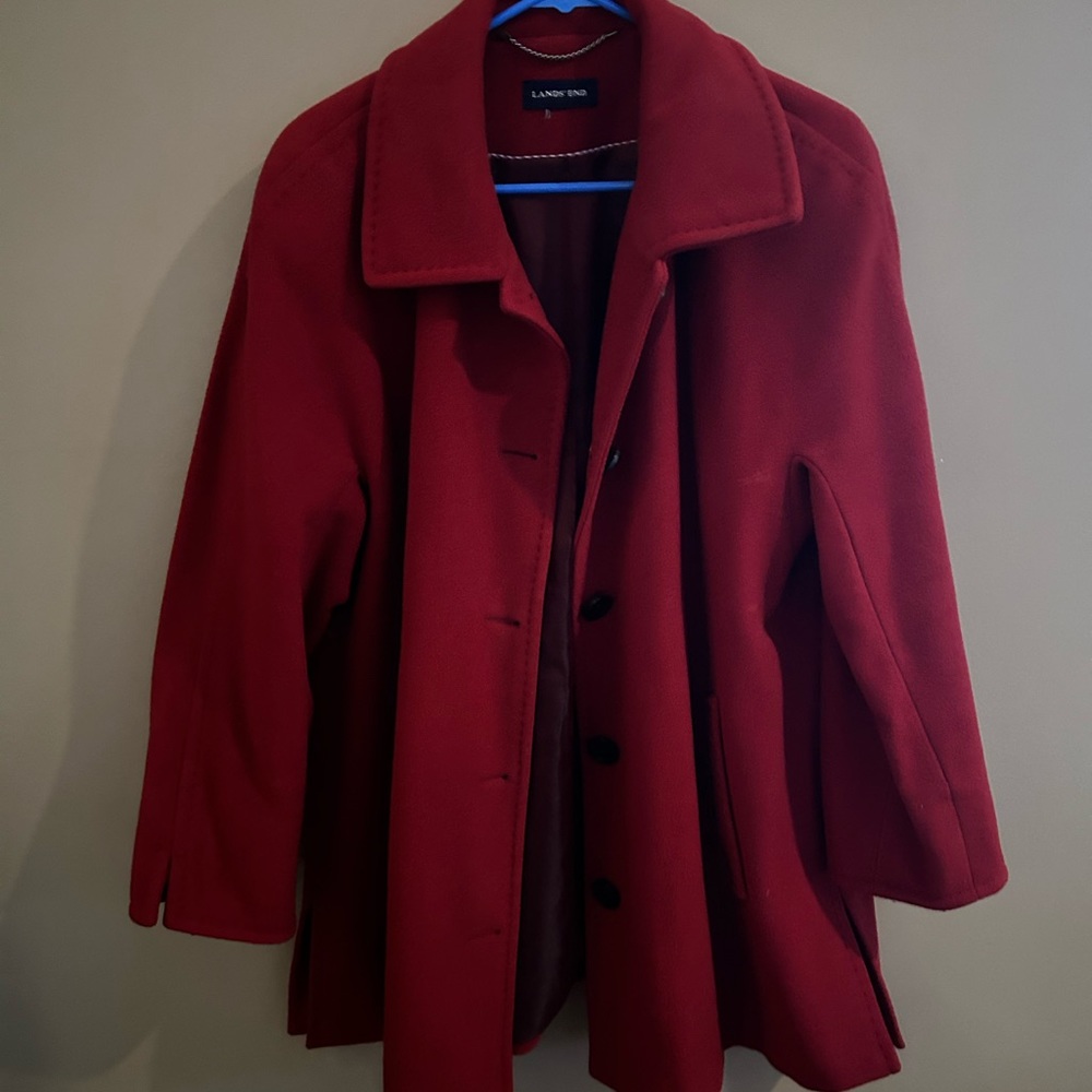 Red wool coat